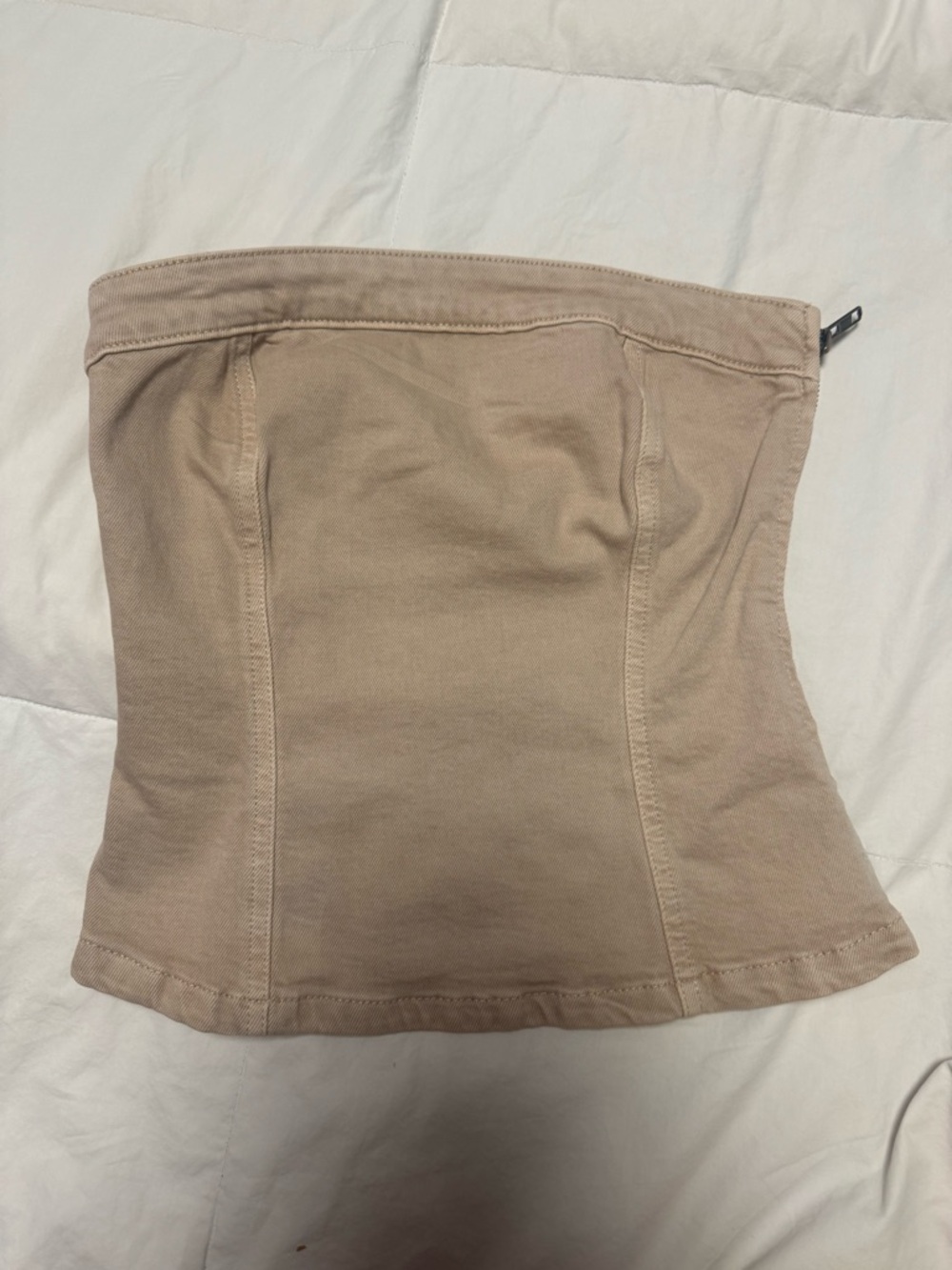 Mango Beige Strapless Tube Top